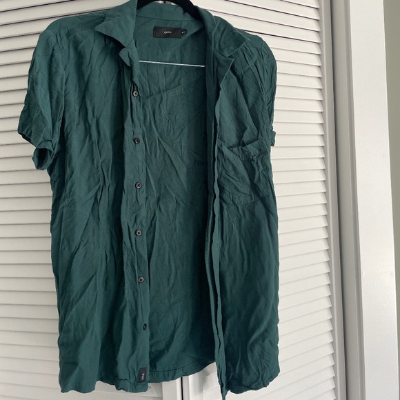 Onia Hawaiian Style Shirt- Dark Green- Mens Small - Picture 1 of 3